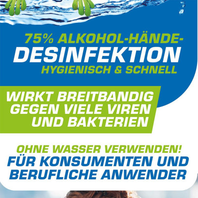 Händedesinfektion 75% Alk. – 250ml, nachfüllbar